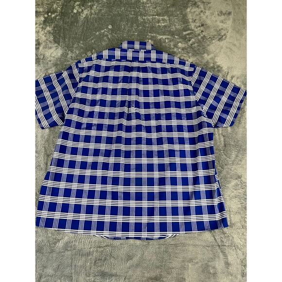 Brooks Brothers 346 Plaid Button Down Shirt Blue White XXL Regular Excellent - Picture 7 of 10
